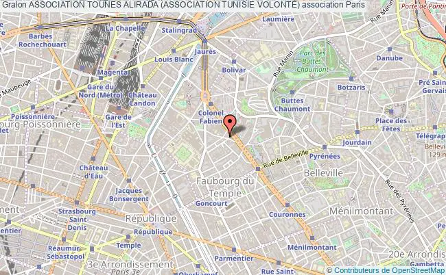 plan association Association Tounes Alirada (association Tunisie VolontÉ) Paris