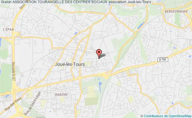plan association Association Tourangelle Des Centres Sociaux Joué-lès-Tours