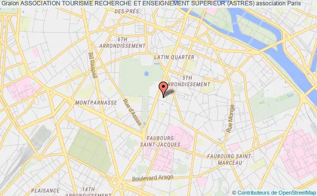 plan association Association Tourisme Recherche Et Enseignement Superieur (astres) Paris