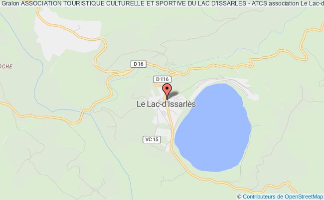 plan association Association Touristique Culturelle Et Sportive Du Lac D'issarles - Atcs Lac-d'Issarlès