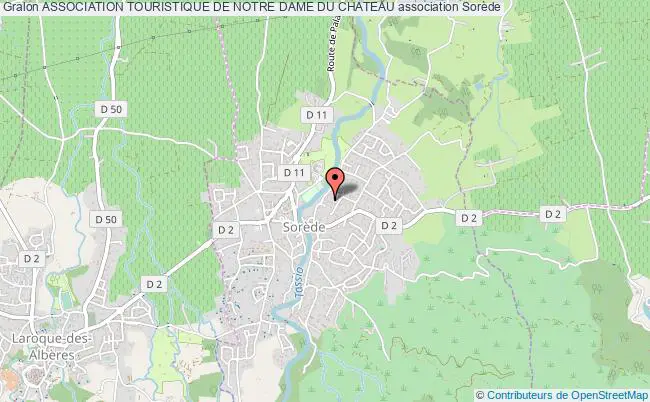 plan association Association Touristique De Notre Dame Du Chateau Sorède