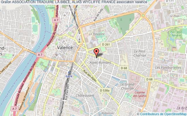 plan association Association Traduire La Bible, Alias Wycliffe France Valence