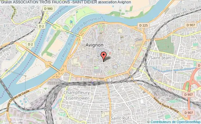 plan association Association Trois Faucons -saint Didier Avignon