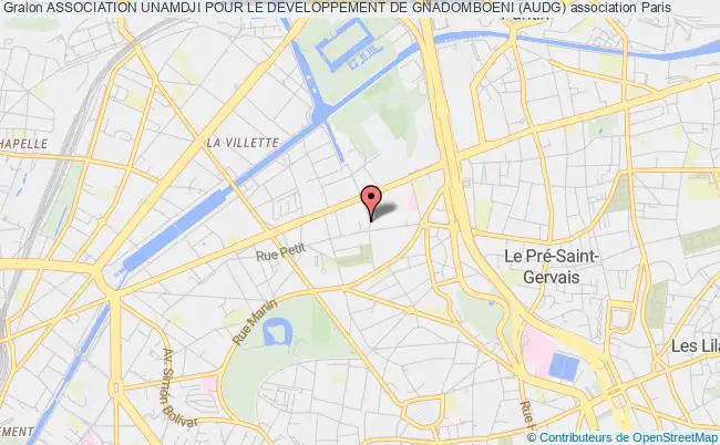 plan association Association Unamdji Pour Le Developpement De Gnadomboeni (audg) Paris