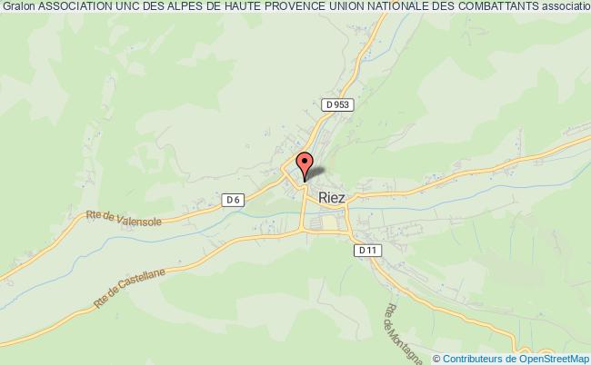 plan association Association Unc Des Alpes De Haute Provence Union Nationale Des Combattants Riez