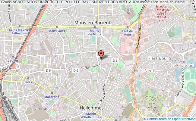 plan association Association Universelle Pour Le Rayonnement Des Arts Aura Mons-en-Baroeul