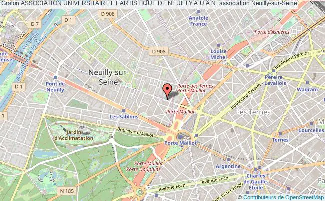 plan association Association Universitaire Et Artistique De Neuilly A.u.a.n. Neuilly-sur-Seine