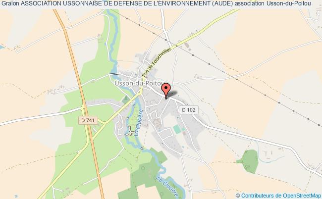 plan association Association Ussonnaise De Defense De L'environnement (aude) Usson-du-Poitou