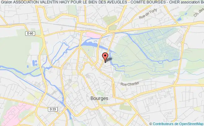 plan association Association Valentin HaÜy Pour Le Bien Des Aveugles - Comite Bourges - Cher Bourges