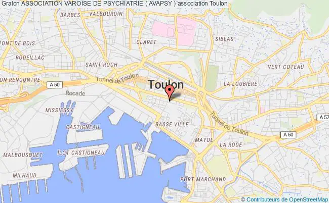 plan association Association Varoise De Psychiatrie ( Avapsy ) Toulon