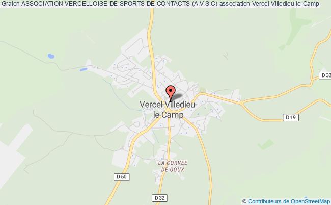plan association Association Vercelloise De Sports De Contacts (a.v.s.c) Vercel-Villedieu-le-Camp