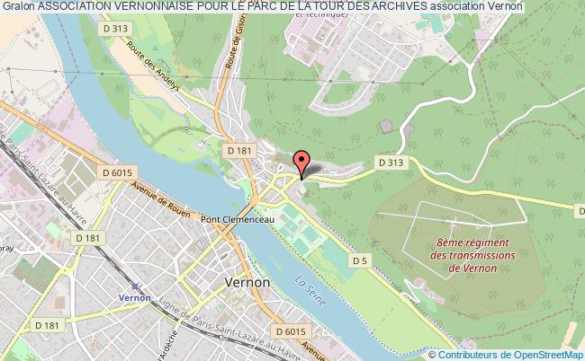 plan association Association Vernonnaise Pour Le Parc De La Tour Des Archives Vernon