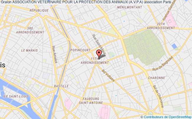 plan association Association Veterinaire Pour La Protection Des Animaux (a.v.p.a) Paris