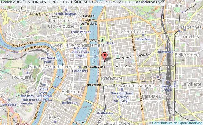 plan association Association Via Juris Pour L'aide Aux Sinistres Asiatiques Lyon 6e Arrondissement