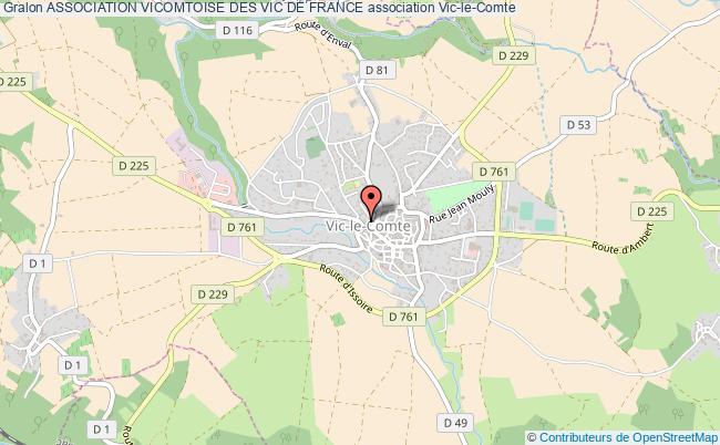 plan association Association Vicomtoise Des Vic De France Vic-le-Comte