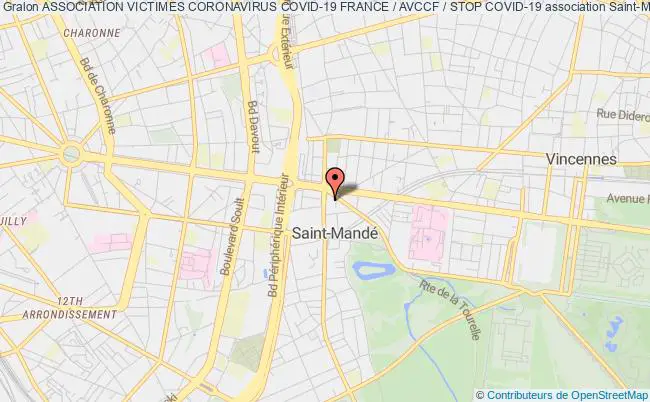 plan association Association Victimes Coronavirus Covid-19 France / Avccf / Stop Covid-19 Saint-Mandé
