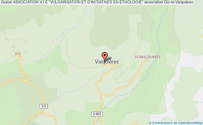 plan association Association V.i.e "vulgarisation Et D'initiatives En Éthologie" Dio-et-Valquières