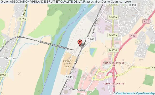 plan association Association Vigilance Bruit Et QualitÉ De L'air Cosne-Cours-sur-Loire
