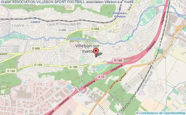 plan association Association Villebon Sport Football Villebon-sur-Yvette