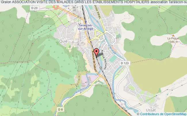 plan association Association Visite Des Malades Dans Les Etablissements Hospitaliers Tarascon-sur-Ariège