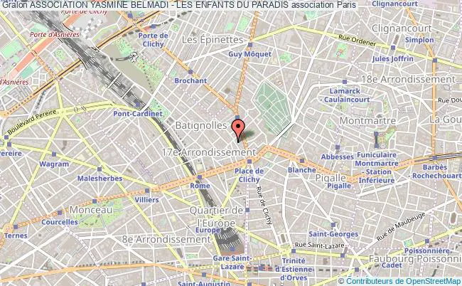plan association Association Yasmine Belmadi - Les Enfants Du Paradis Paris