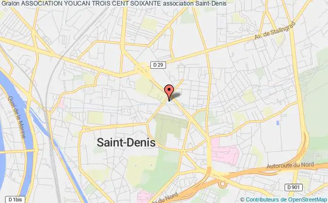 plan association Association Youcan Trois Cent Soixante Saint-Denis
