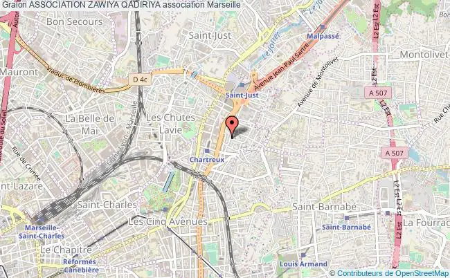plan association Association Zawiya Qadiriya Marseille
