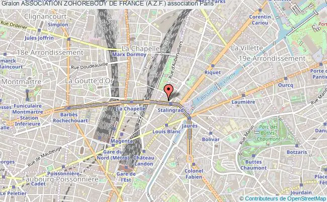 plan association Association Zohorebody De France (a.z.f.) Paris