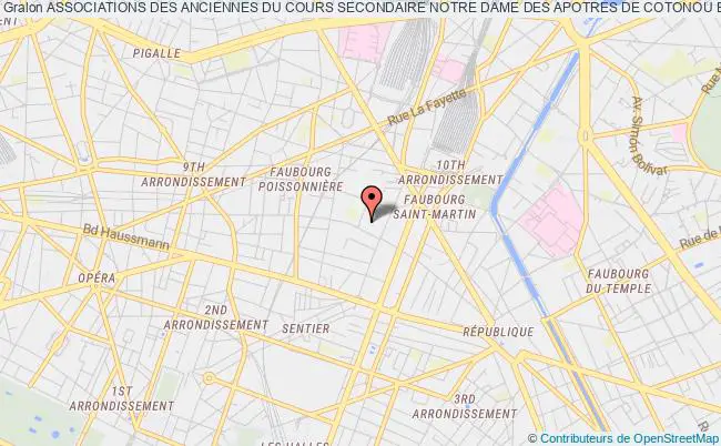 plan association Associations Des Anciennes Du Cours Secondaire Notre Dame Des Apotres De Cotonou En France (a.a.c.s.n.d.a.c.f) Paris