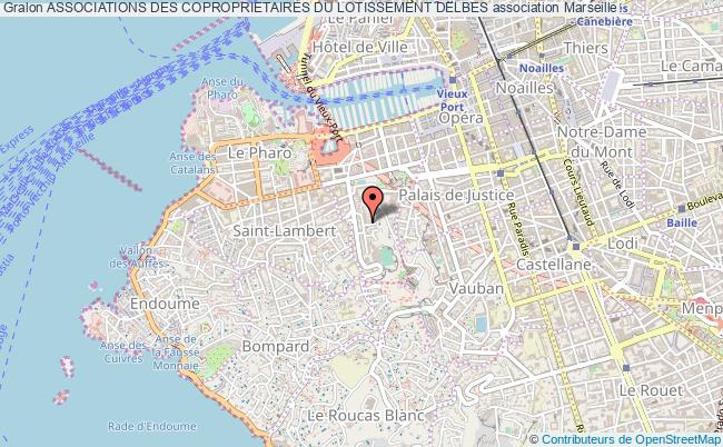 plan association Associations Des Coproprietaires Du Lotissement Delbes Marseille