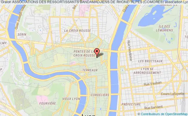 plan association Associations Des Ressortissants Bandamadjiens De Rhone- Alpes (comores) Lyon