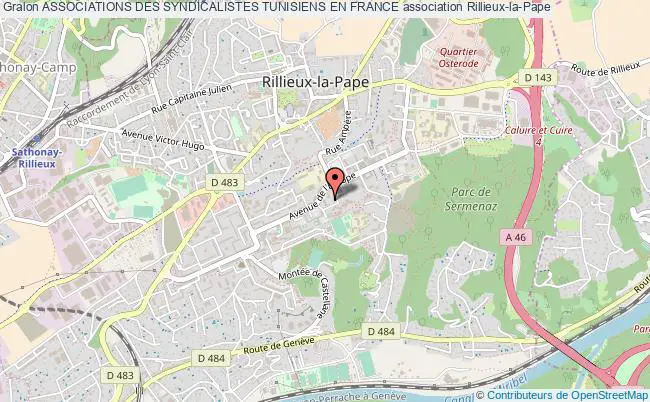 plan association Associations Des Syndicalistes Tunisiens En France Rillieux-la-Pape