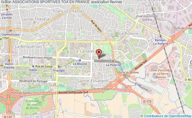 plan association Associations Sportives Toa En France Rennes