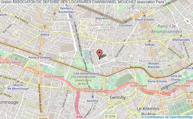 plan association Associaton De Defense Des Locataires Charbonnel Mouchez Paris