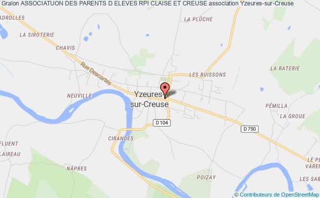 plan association Associatuon Des Parents D Eleves Rpi Claise Et Creuse Yzeures-sur-Creuse