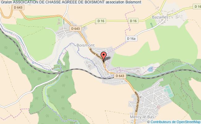 plan association Assoication De Chasse Agreee De Boismont Boismont