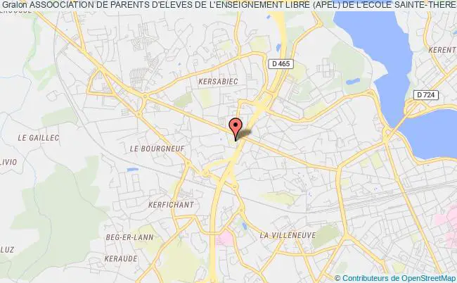 plan association Assoociation De Parents D'eleves De L'enseignement Libre (apel) De L'ecole Sainte-therese De Lorient Lorient