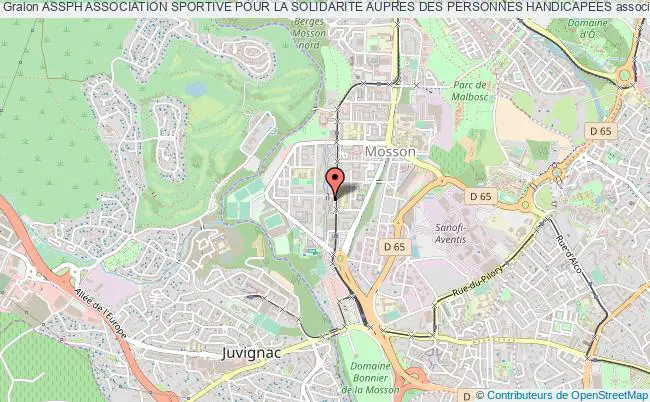 plan association Assph Association Sportive Pour La Solidarite Aupres Des Personnes Handicapees Montpellier