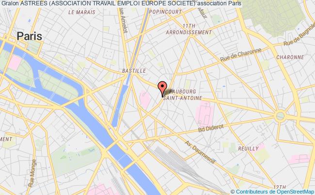 plan association Astrees (association Travail Emploi Europe Societe) Paris