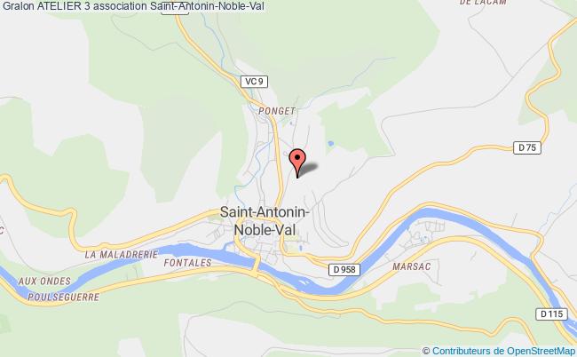 plan association Atelier 3 Saint-Antonin-Noble-Val