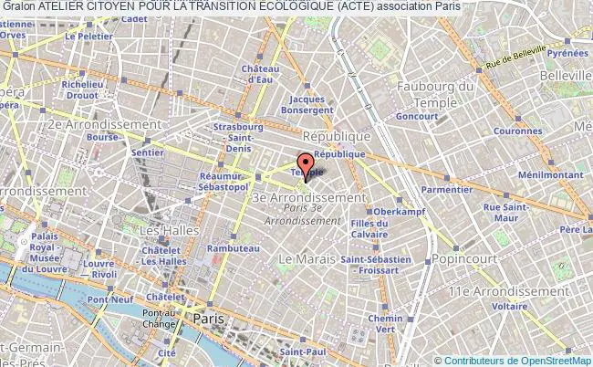 plan association Atelier Citoyen Pour La Transition Écologique (acte) Paris