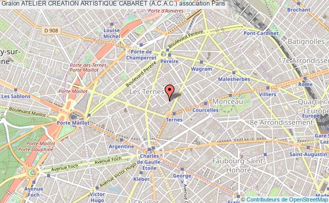 plan association Atelier Creation Artistique Cabaret (a.c.a.c.) Paris