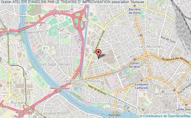 plan association Atelier D'anglais Par Le Theatre D' Improvisation Toulouse