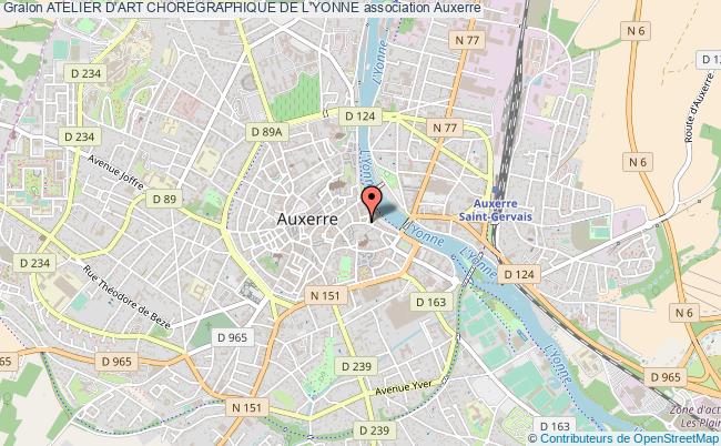 plan association Atelier D'art Choregraphique De L'yonne Auxerre