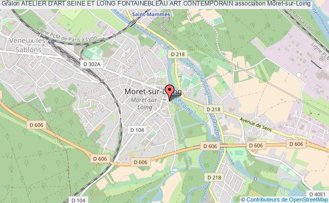 plan association Atelier D'art Seine Et Loing Fontainebleau Art Contemporain Moret-sur-Loing