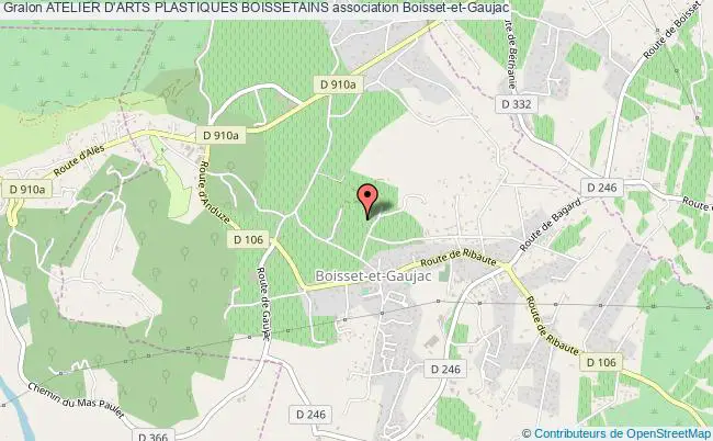 plan association Atelier D'arts Plastiques Boissetains Boisset-et-Gaujac
