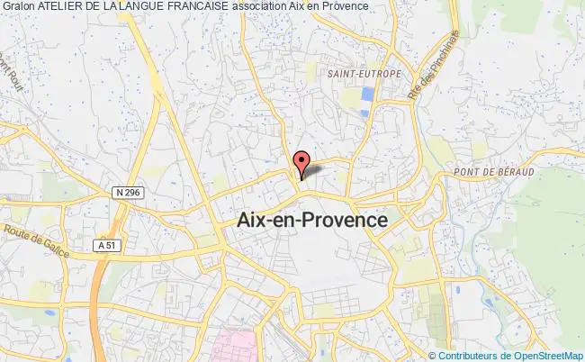 plan association Atelier De La Langue Francaise Aix-en-Provence