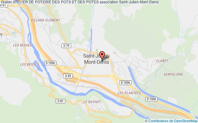 plan association Atelier De Poterie Des Pots Et Des Potes Saint-Julien-Mont-Denis