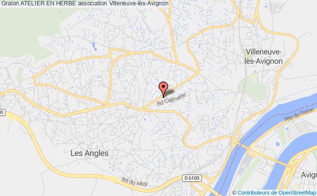 plan association Atelier En Herbe Villeneuve-lès-Avignon