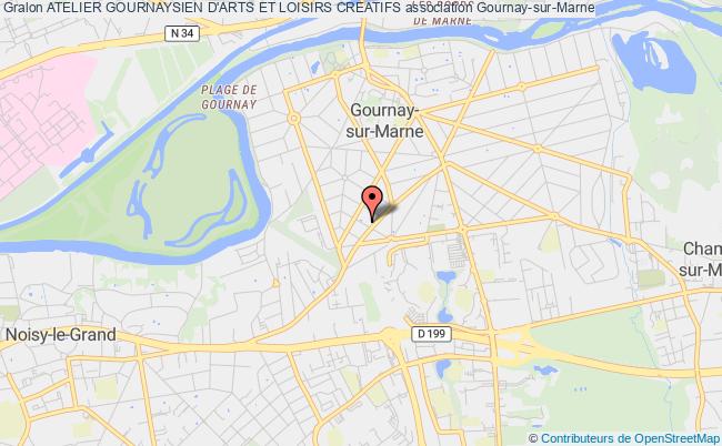 plan association Atelier Gournaysien D'arts Et Loisirs Creatifs Gournay-sur-Marne